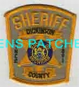 MICHIGAN,A,DICKINSON COUNTY SHERIFF HAT PATCH 1
